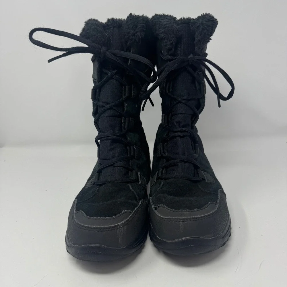 Columbia Minx Mid II Omni-Heat Black Waterproof Winter Boots Womens 8.5 YL5206